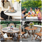 Round Faux Leather Placemats, Washable Dual-Side Table Mats, Wipeable Heat-Resistant Dining Place Mats for Outdoor and Indoor, Set of 6, Diameter 13 inch, Light Grey，Only placemats are available
