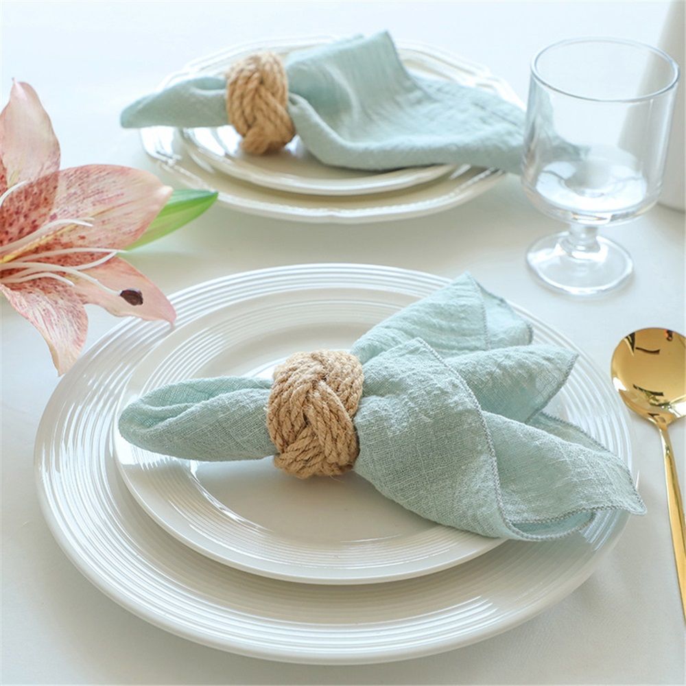 Cloth Napkins Set of 12, Premium 16.5 x 16.5 Inch Solid Washable Linen Style Napkins, Soft Table Napkin for Wedding Party Restaurant Dinner Parties（grayish green）