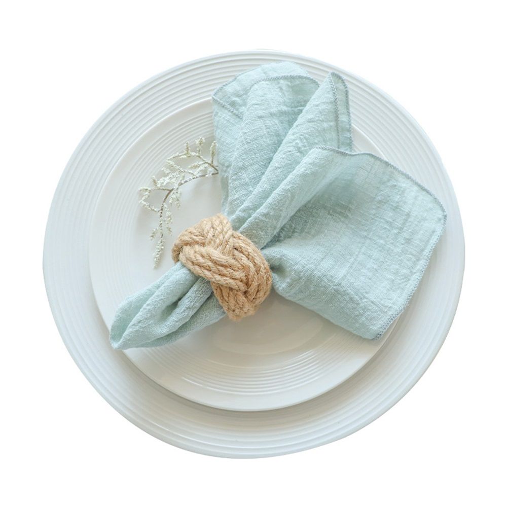 Cloth Napkins Set of 12, Premium 16.5 x 16.5 Inch Solid Washable Linen Style Napkins, Soft Table Napkin for Wedding Party Restaurant Dinner Parties（grayish green）