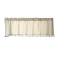 Bohemian farmhouse kitchen curtains, living room/bedroom countryside curtains, modern countryside cotton and linen tassel top windows（132*46cm）