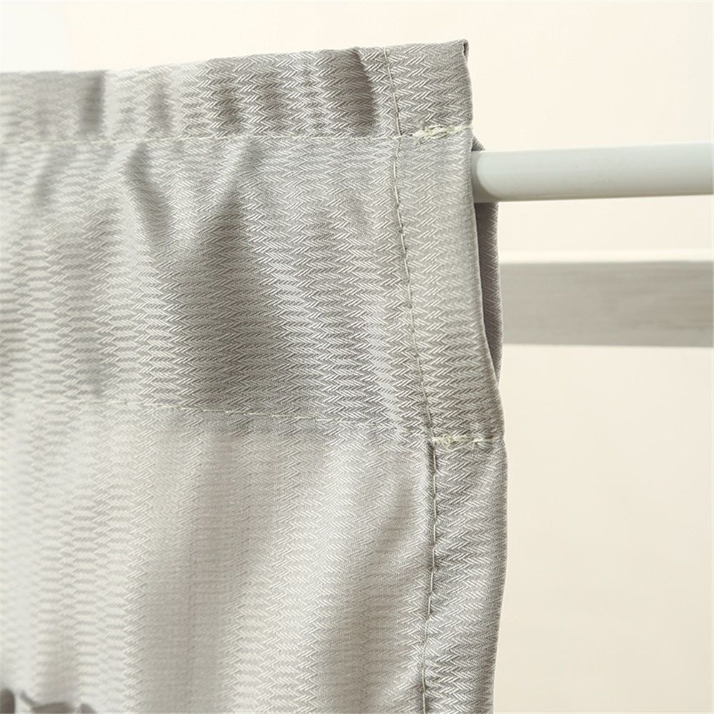 Phantom yarn ruffle edge finished product decoration short curtain half curtain cabinet American countryside shading curtain fabric coffee curtain  45 * 100 gray