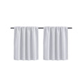 Short 35.8 Inches Blackout Curtain 2 Panels Set, Half Window Rod Pocket Privacy Curtain Tiers for Kitchen, Curtains Blackout for Bathroom Shades, W41.7 x L35.8 Inch（Only curtains）