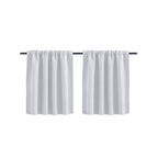 Short 35.8 Inches Blackout Curtain 2 Panels Set, Half Window Rod Pocket Privacy Curtain Tiers for Kitchen, Curtains Blackout for Bathroom Shades, W41.7 x L35.8 Inch（Only curtains）