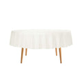 Round Tablecloth - 72 Inch Ivory Round Table Cloth for 24 to 48 Inch Round Tables - Heavy Duty Washable Fabric - for Buffet Table, Holiday Party, Dinner, Wedding & Baby Shower