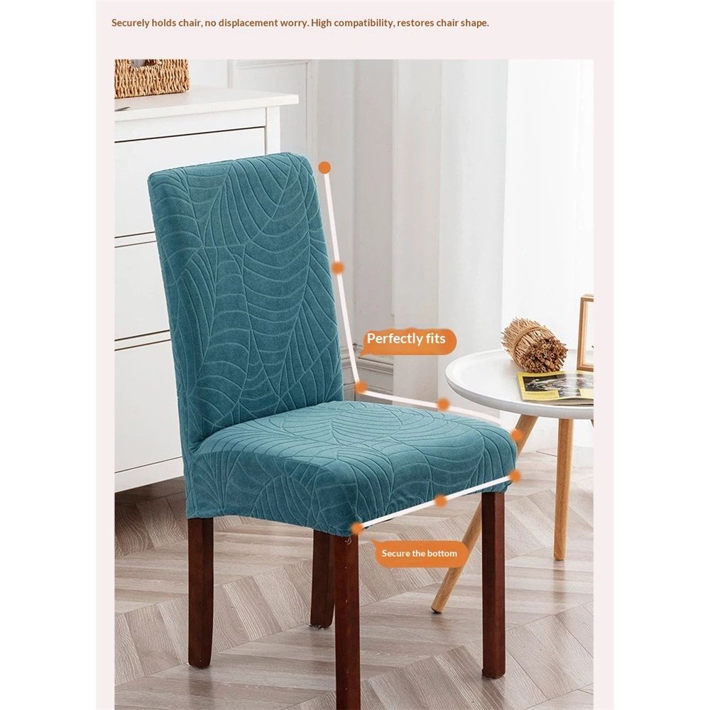 2 PCS Chair Covers for Dining Room Chair Covers Dining Chair Slipcovers Stretch Kitchen Chair Cover（teal blue）