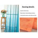2 pack Sheer Curtains for Bedroom Beach Summer Coastal Curtains for Living Room 102 Inch Length, for Kitchen Bedroom Cabinet Curtain Door Curtain（Only curtains）