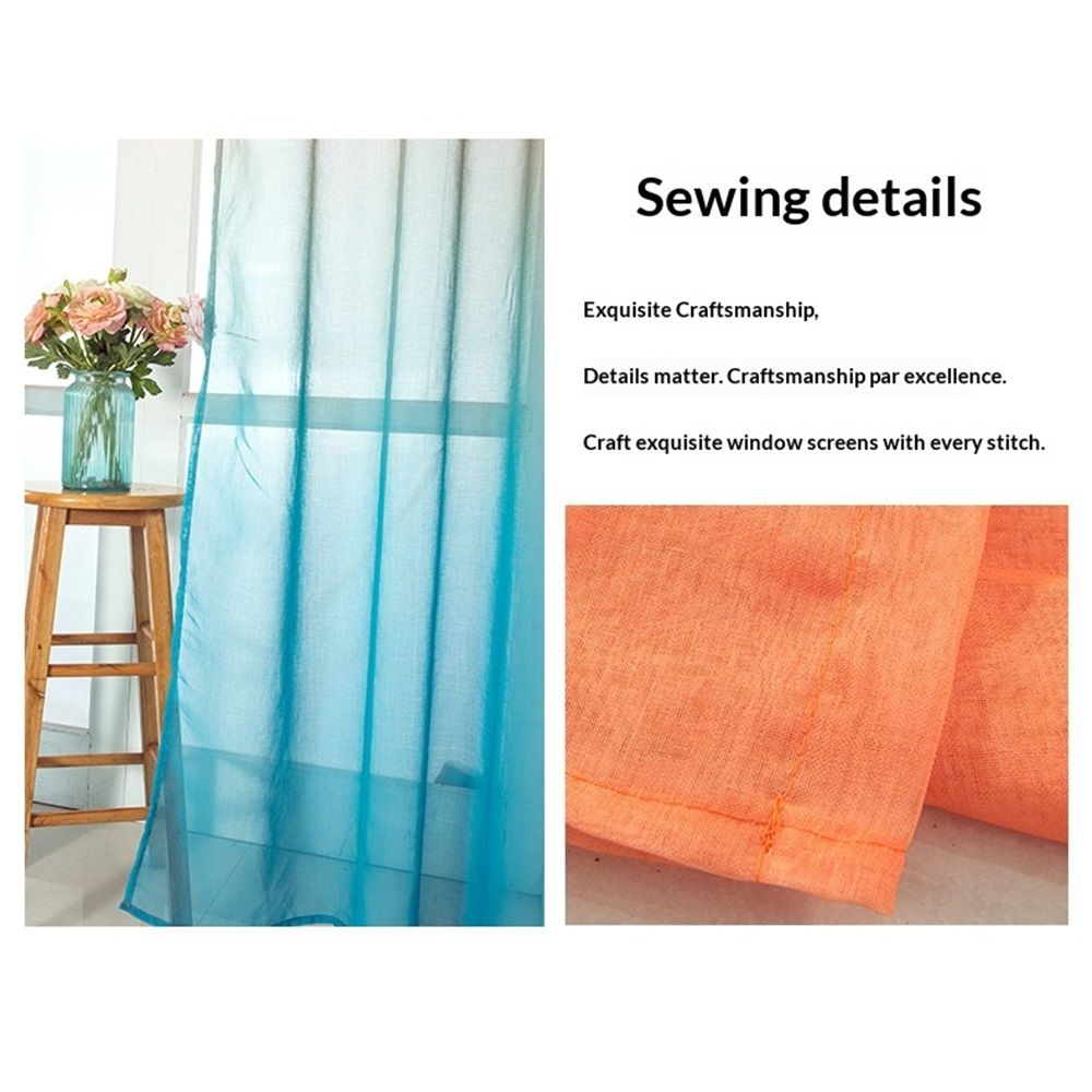 2 pack Sheer Curtains for Bedroom Beach Summer Coastal Curtains for Living Room 102 Inch Length, for Kitchen Bedroom Cabinet Curtain Door Curtain（Only curtains）