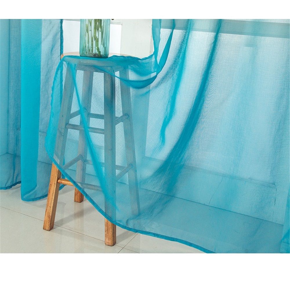 2 pack Sheer Curtains for Bedroom Beach Summer Coastal Curtains for Living Room 102 Inch Length, for Kitchen Bedroom Cabinet Curtain Door Curtain（Only curtains）