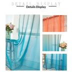 2 pack Sheer Curtains for Bedroom Beach Summer Coastal Curtains for Living Room 102 Inch Length, for Kitchen Bedroom Cabinet Curtain Door Curtain（Only curtains）