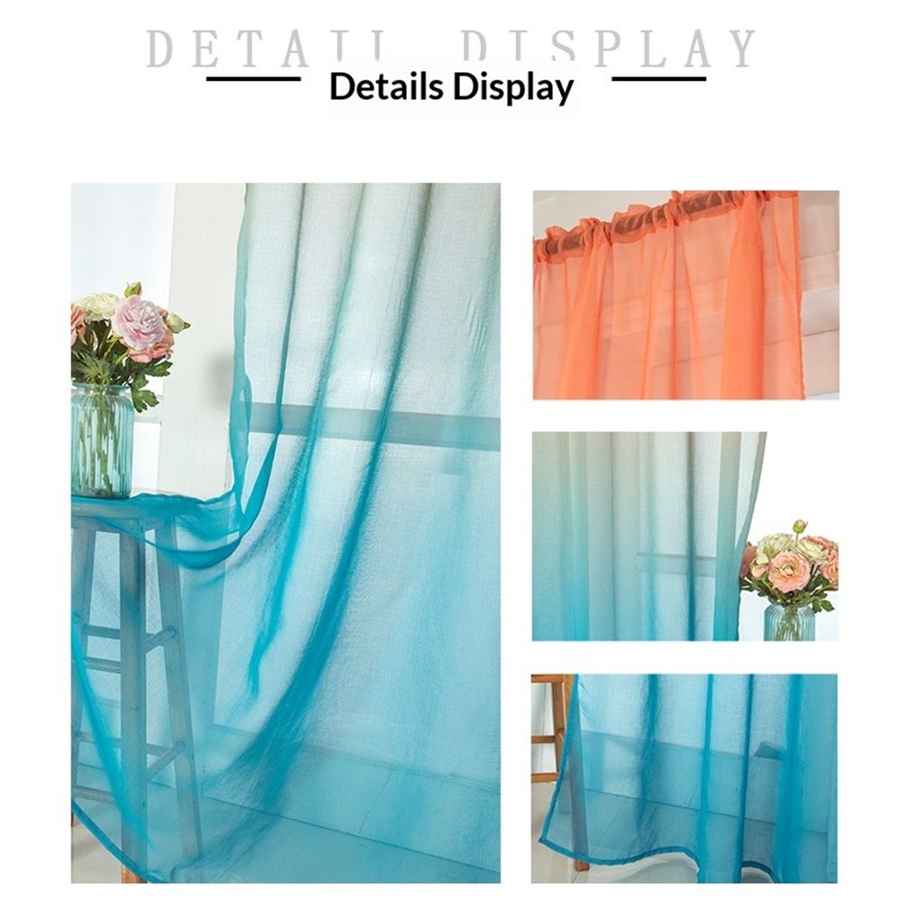 2 pack Sheer Curtains for Bedroom Beach Summer Coastal Curtains for Living Room 102 Inch Length, for Kitchen Bedroom Cabinet Curtain Door Curtain（Only curtains）