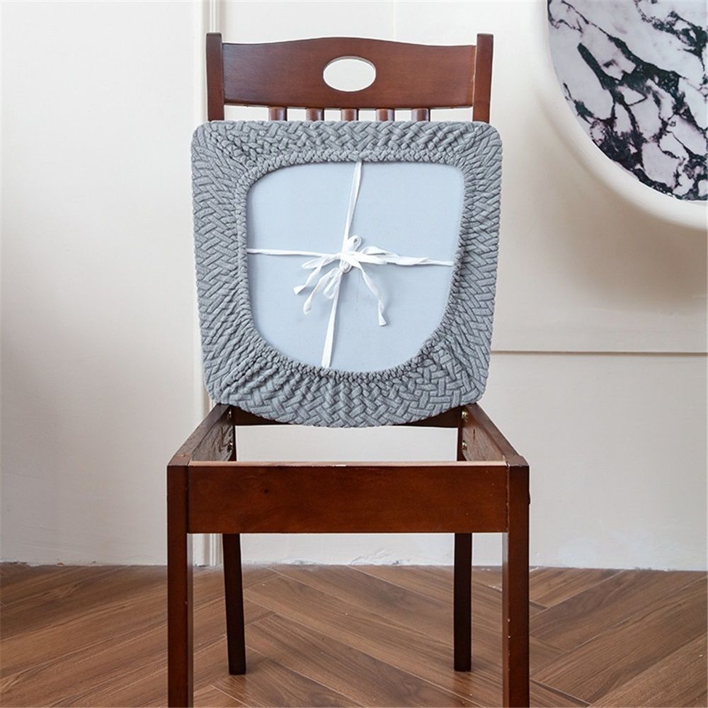 4 PCS-Seat Covers for Dining Room Chair Covers Dining Chair Covers,Kitchen Chair Covers,Removable Washble Dining Room Chair Seat Cover,Chair Slipcovers Protector (Grey,Only chair covers)