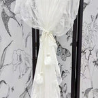 2 pack Curtain Tiebacks Farmhouse Holdbacks for Drapes, Boho Tie Backs for Curtains, Natural Cute Home Decor Drapery Holder for Kids Nursery