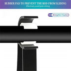 4 pack Curtain Rod Brackets, Black Curtain Rods Holders Hook Hangers for Wall Drapery Rod Bracket (black)