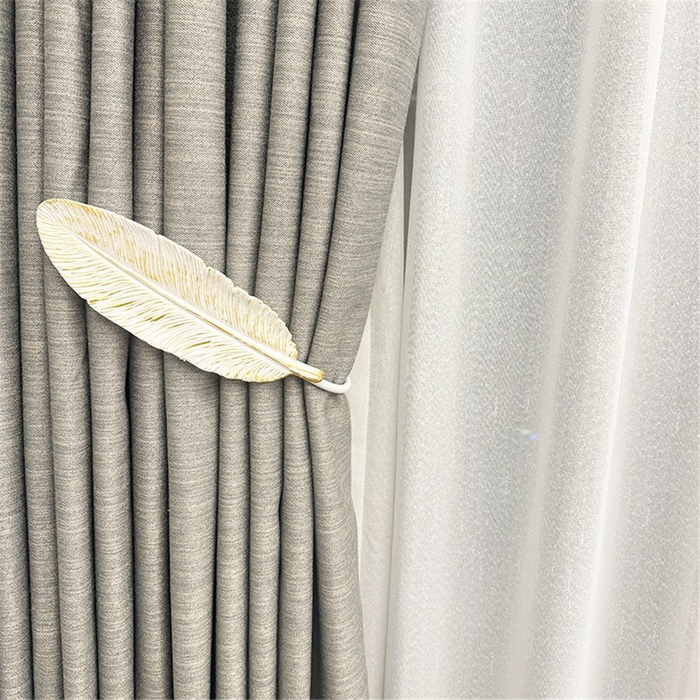 Curtain Tiebacks white Vintage Big Leaf Design Curtain Holdbacks Curtain Drapery Holdbacks Tie Back Hook -2pcs