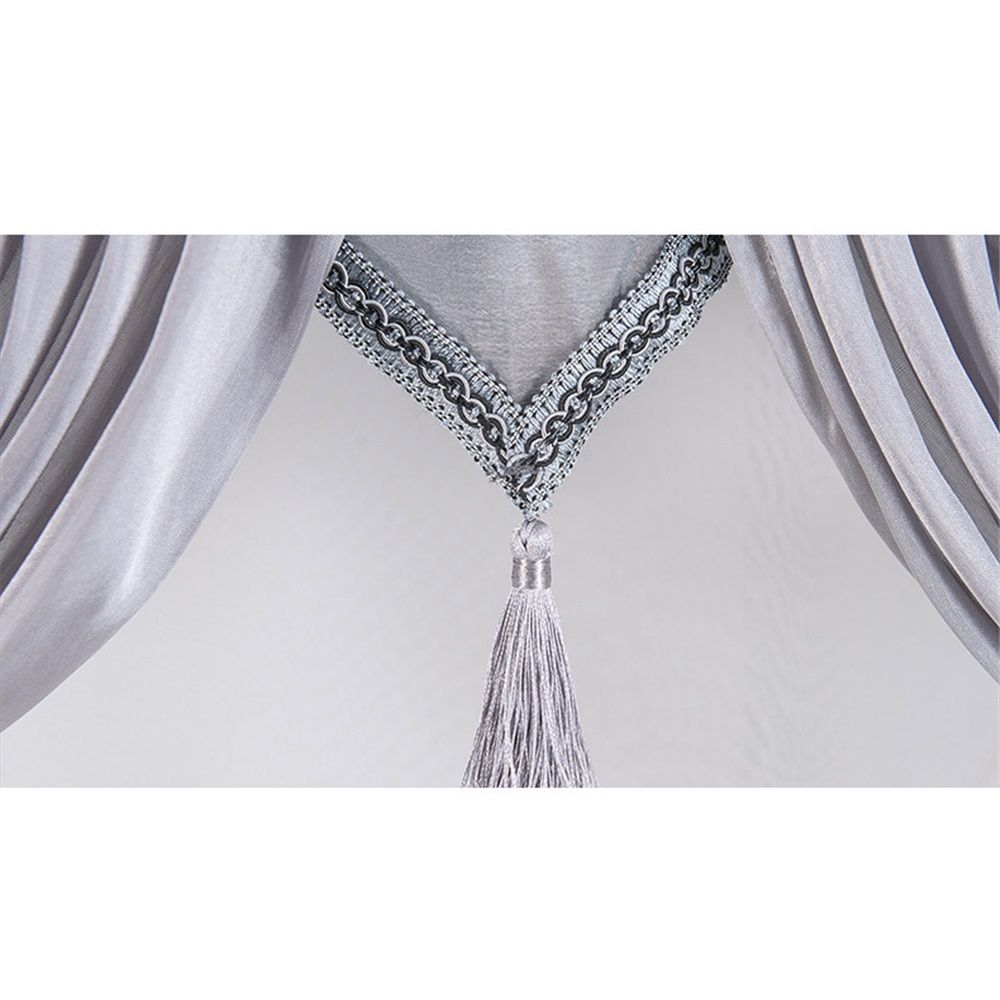 Wave curtain head curtain 140 * 45cm. Made of polyester fabric with soft satin trim. Add some luxurious atmosphere to your home.（grey）