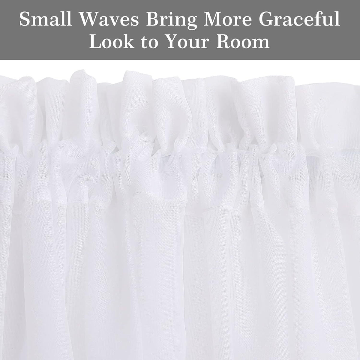 Pair of Sheer White French Door Curtains in 137*102cm Size. Our Sidelight Front Door Drapes Come with 2 Matching Tie-Backs.