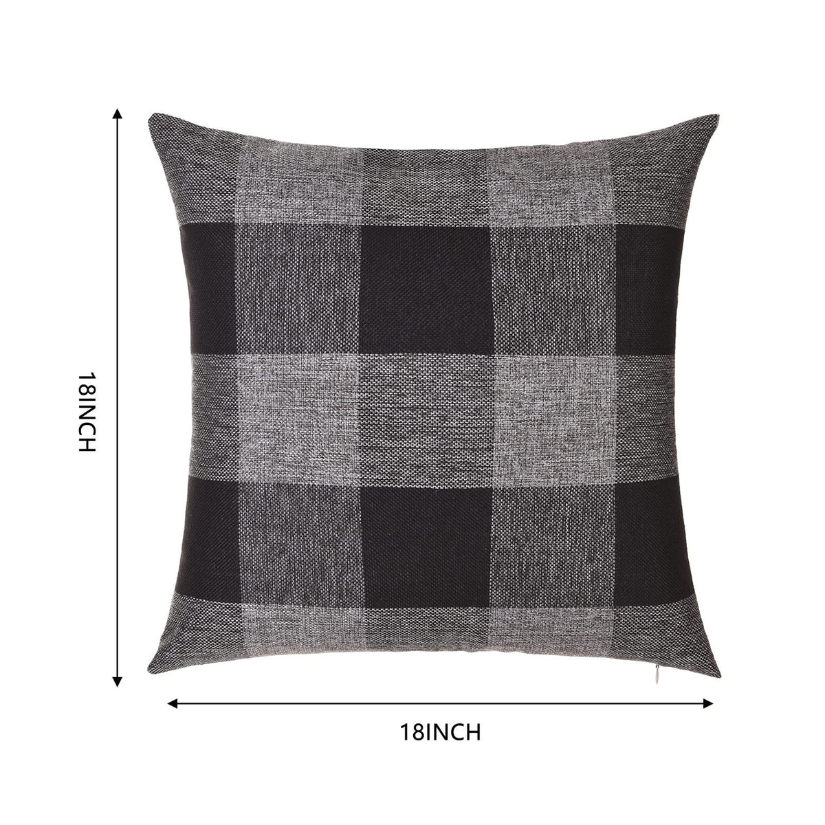 Set of 2 Buffalo Check Plaid Pillow Covers Farmhouse Rustic Pillow Cases, Cotton Linen Throw Pillow Covers Cushion Case for Home