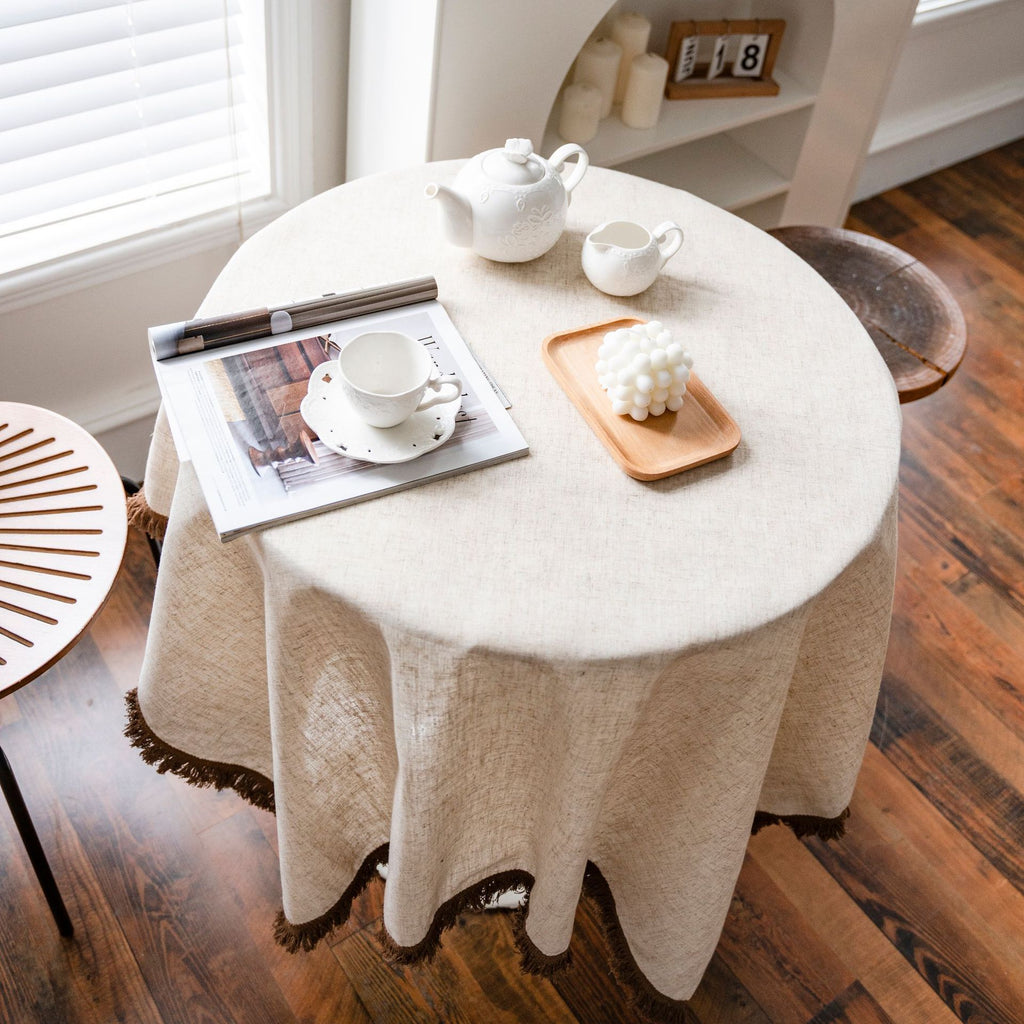 Tablecloth Tablecloth Rectangle Tablecloth Solid Elegant Home Table Decorative Table Cloth Wedding 140*160 cm