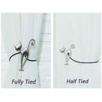 2 Pcs Magnetic Curtain Tiebacks, Holdback Strong Magnet Curtain Clips Rope No Drilling Curtain Holder Buckle (Cat Style)