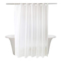 Nordic Style White Bathroom Curtains Waterproof Shower Curtain Thick Solid Color Bathtub Free Bath Screens with Hook