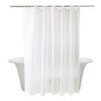 Nordic Style White Bathroom Curtains Waterproof Shower Curtain Thick Solid Color Bathtub Free Bath Screens with Hook
