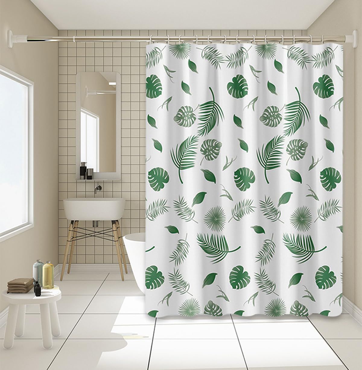 Plastic Shower Curtain Liner for Shower Stall & Bathtubs, Bathroom Curtains Shower Curtain and Liner Set
