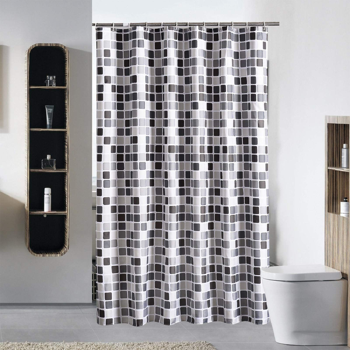 Bathroom Shower CurtainsThickened Mosaic Modern Shower Curtain，Geometric Bath Curtains Bathroom for Bathing Cover Extra Large Wide
