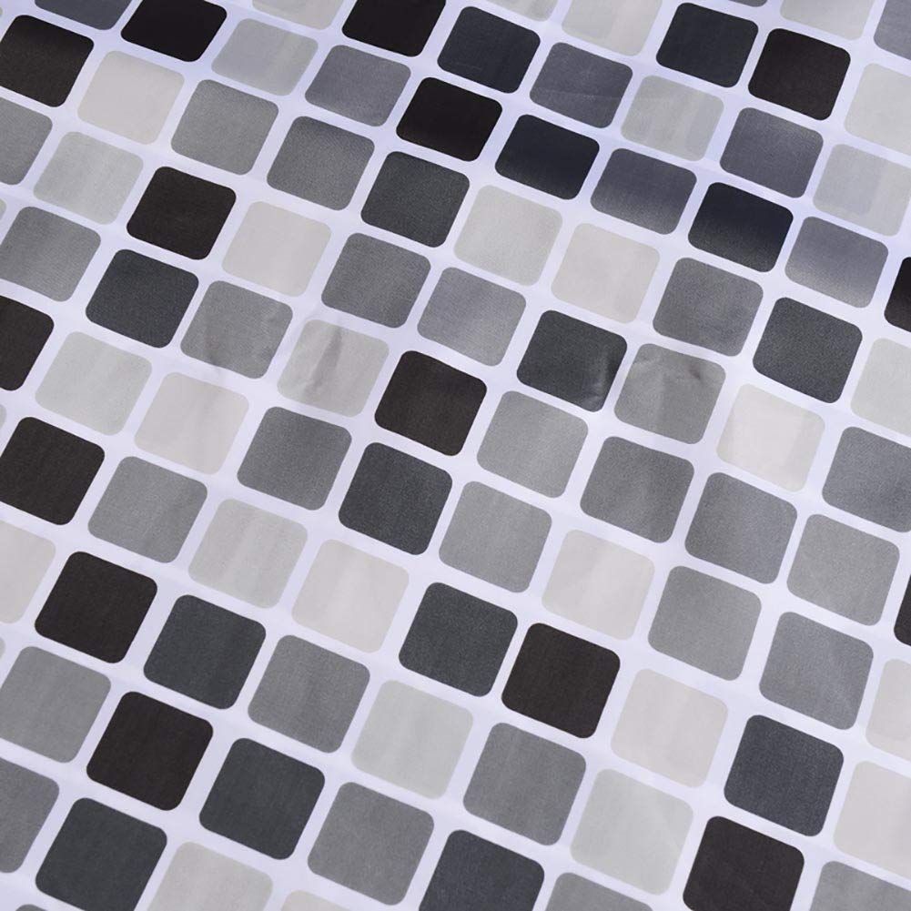Bathroom Shower CurtainsThickened Mosaic Modern Shower Curtain，Geometric Bath Curtains Bathroom for Bathing Cover Extra Large Wide