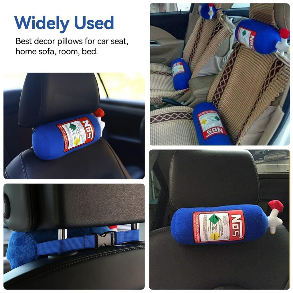 Car Neck Pillow, Bottle Design Plush Car Headrest Pillow Neck Support Pillow for Car Seat, Office Chair, Travel