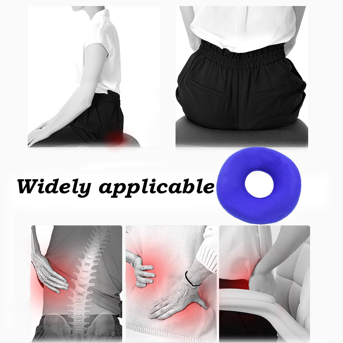 Hemorrhoid Pillow with A Pump, Inflatable Butt Pillow for Tailbone Pain Relief,Seat Cushions for Pressure Relief Bed Sores