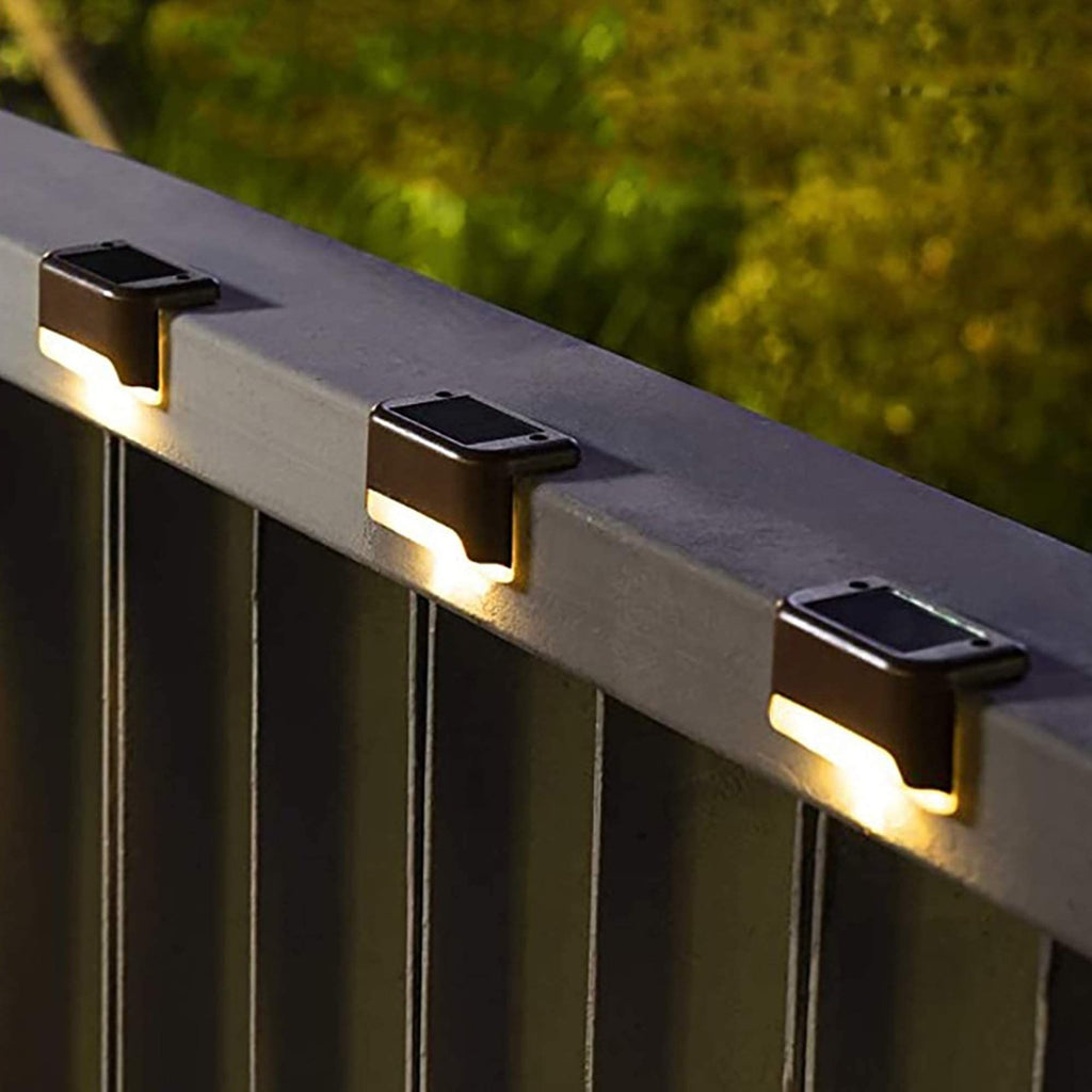 Solar Deck Lights Outdoor 8 Pack, Solar Step Lights Waterproof Solar lights for Outdoor Stairs, Step , Fence, Patio(Warm White)