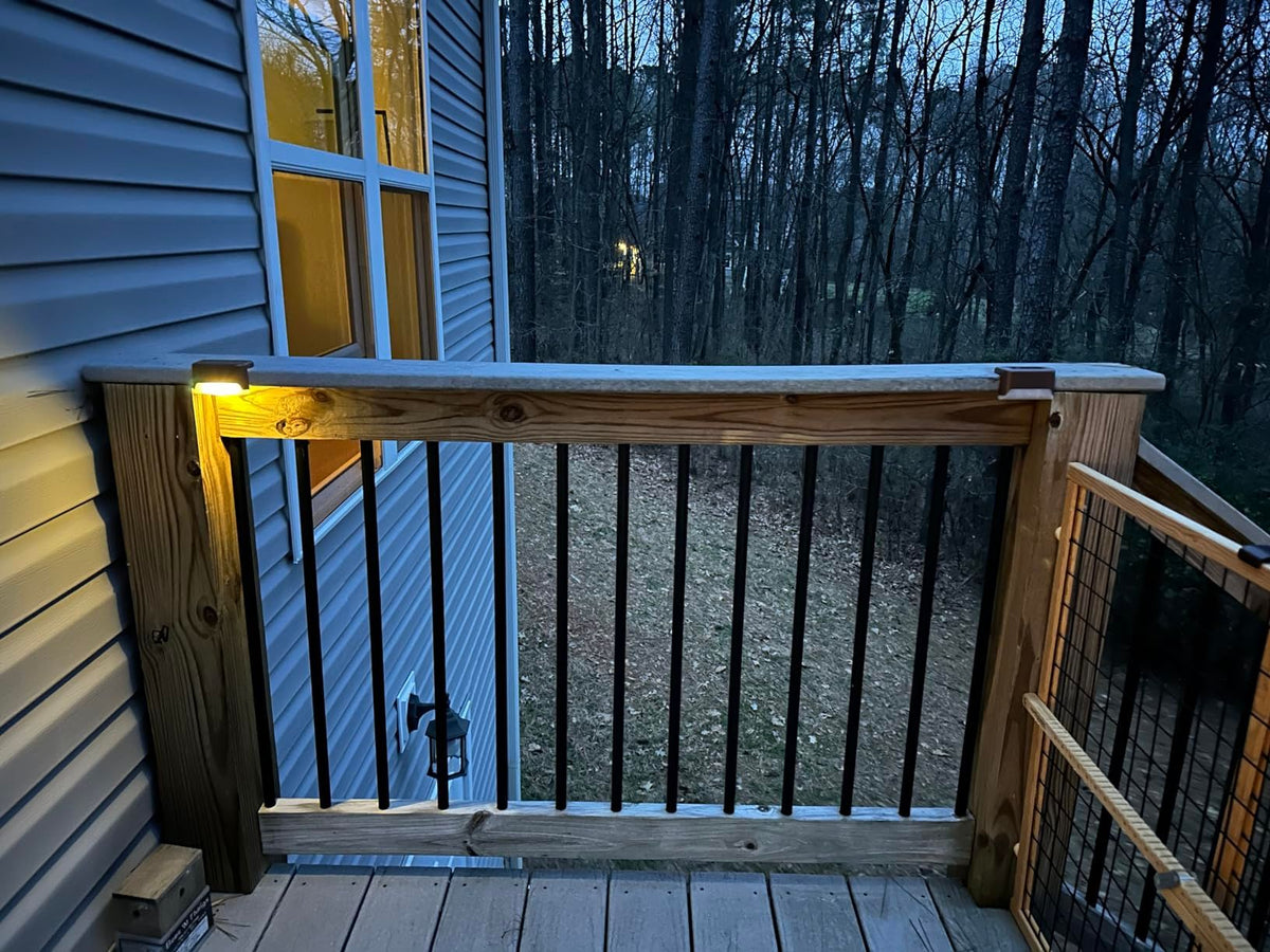 Solar Deck Lights Outdoor 8 Pack, Solar Step Lights Waterproof Solar lights for Outdoor Stairs, Step , Fence, Patio(Warm White)