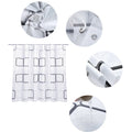 Shower Curtains for Bathroom,Black White Lattice Plastic Shower Curtains for Bathroom Decor, Waterproof Clear Shower