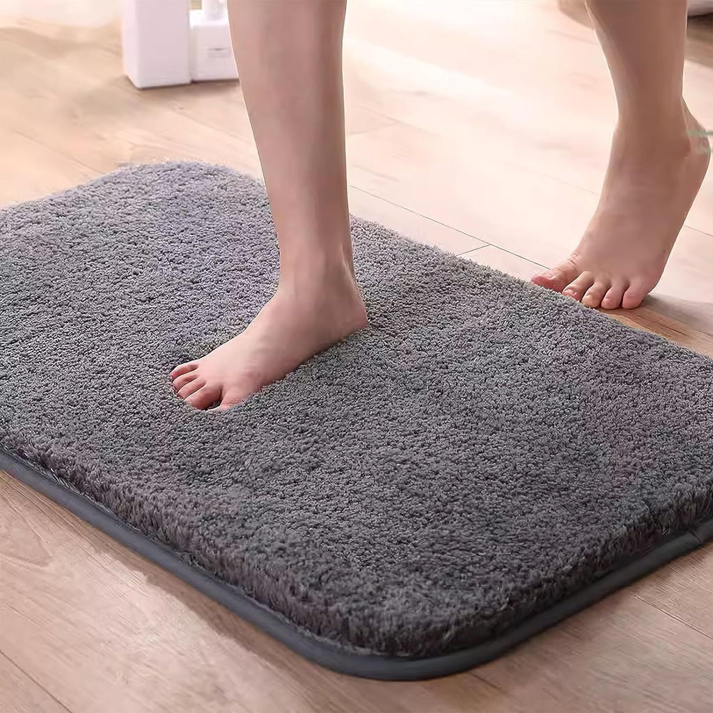 Bathroom Rugs Plush Thick Bathroom Rug Extra Soft Bath Mat for Non Slip Machine Washable Bathroom Carpet Microfiber Absorbent