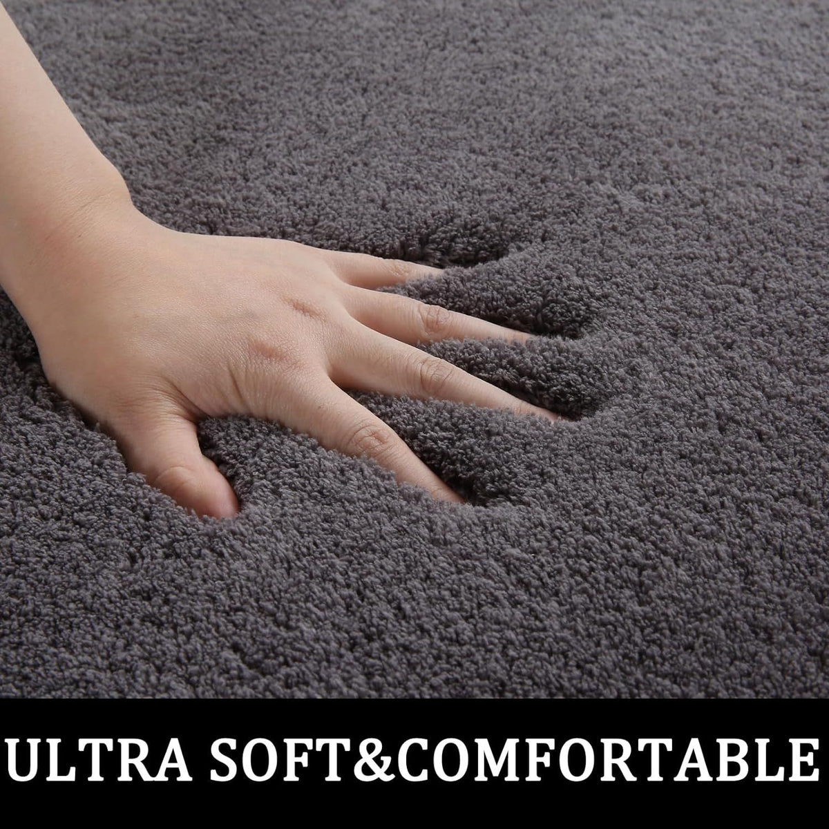 Bathroom Rugs Plush Thick Bathroom Rug Extra Soft Bath Mat for Non Slip Machine Washable Bathroom Carpet Microfiber Absorbent