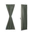 Blackout French Door Curtain Panel - Blackout Door Curtain Solid Drapery with Tiebacks - 1 Panel 25 x L40