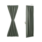 Blackout French Door Curtain Panel - Blackout Door Curtain Solid Drapery with Tiebacks - 1 Panel 25 x L40