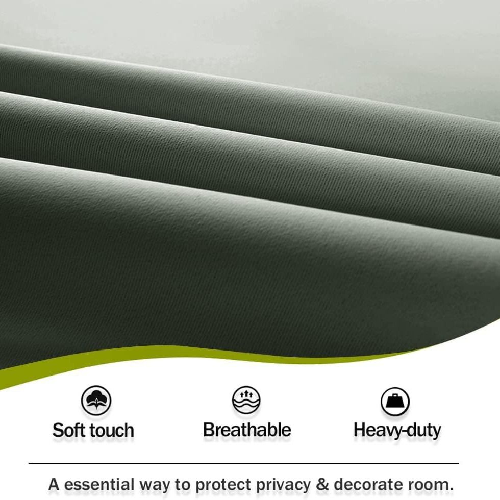 Blackout French Door Curtain Panel - Blackout Door Curtain Solid Drapery with Tiebacks - 1 Panel 25 x L40