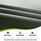 Blackout French Door Curtain Panel - Blackout Door Curtain Solid Drapery with Tiebacks - 1 Panel 25 x L40