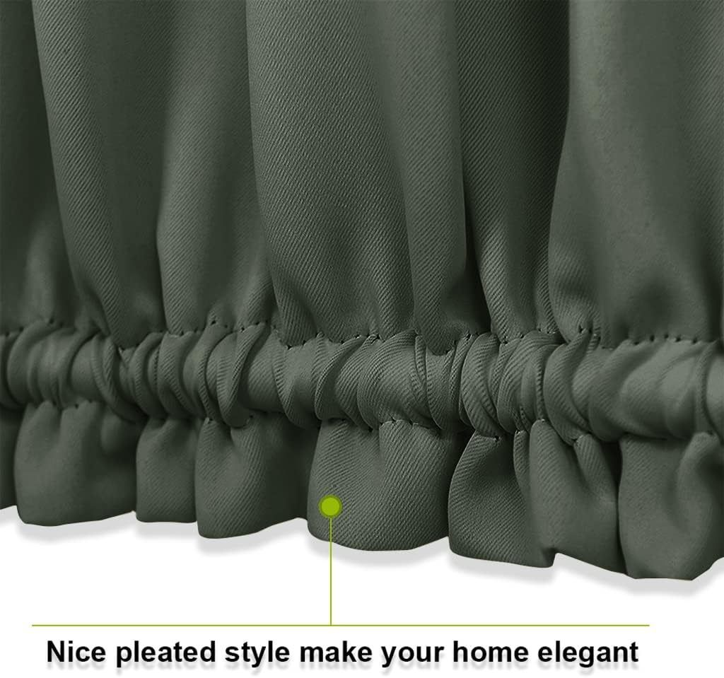 Blackout French Door Curtain Panel - Blackout Door Curtain Solid Drapery with Tiebacks - 1 Panel 25 x L40