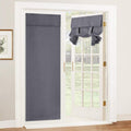 Faux Linen Door Window Covering of Country-Inspired, Room Darkening Window Curtains, Thermal Insulated Tie Up Shades26’’ x 68’’