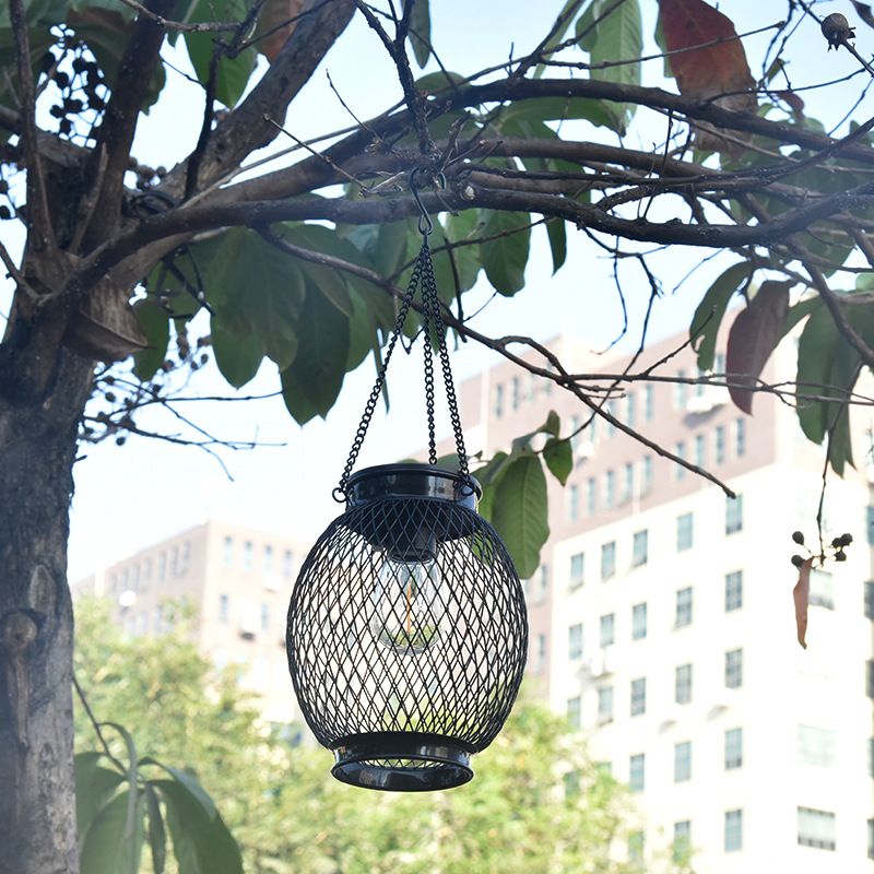Solar Lantern Outdoor, Upgraded Hanging Lights Outdoor Garden Metal Lanterns Decorative Lighting Powered Waterproof Tree for Yard