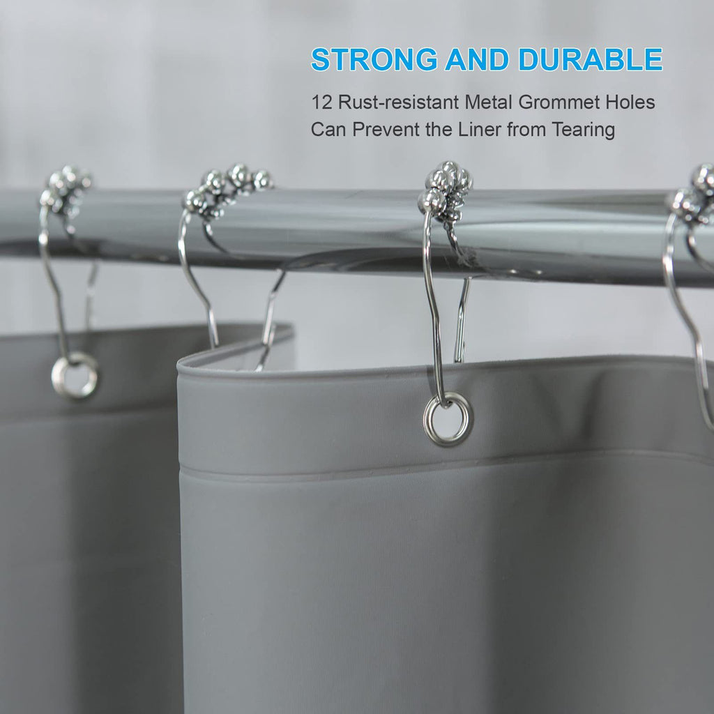 Shower Curtain 180x180cm,Heavy Duty Plastic Waterproof Bath Curtains Bathroom,Dhower Stall,Bath Tub, Gray,71 * 71 INCH