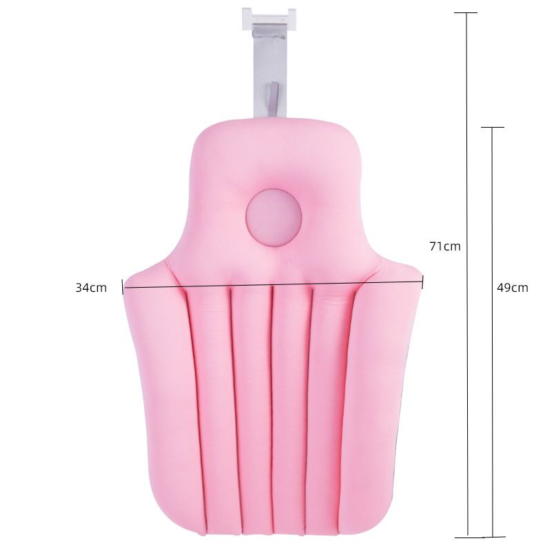 Bath Pillows, Quick Dry Ergonomic Headrest Cushion,Bathtub Pillow for Head Neck Shoulder and Back Support (pink-28x13.4 in)