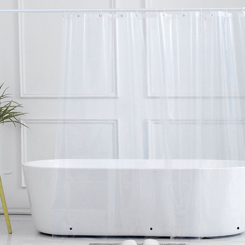 71 inch Wide Stall Shower Curtain Liner with 3 Magnets, Waterproof,Free, Metal Grommets, Clear, 71x71