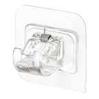 Curtain Rod Bracket No Drilling 8pcs, Self Adhesive Curtain Rod Brackets, Nail Free Adjustable Drapery (Transparent)