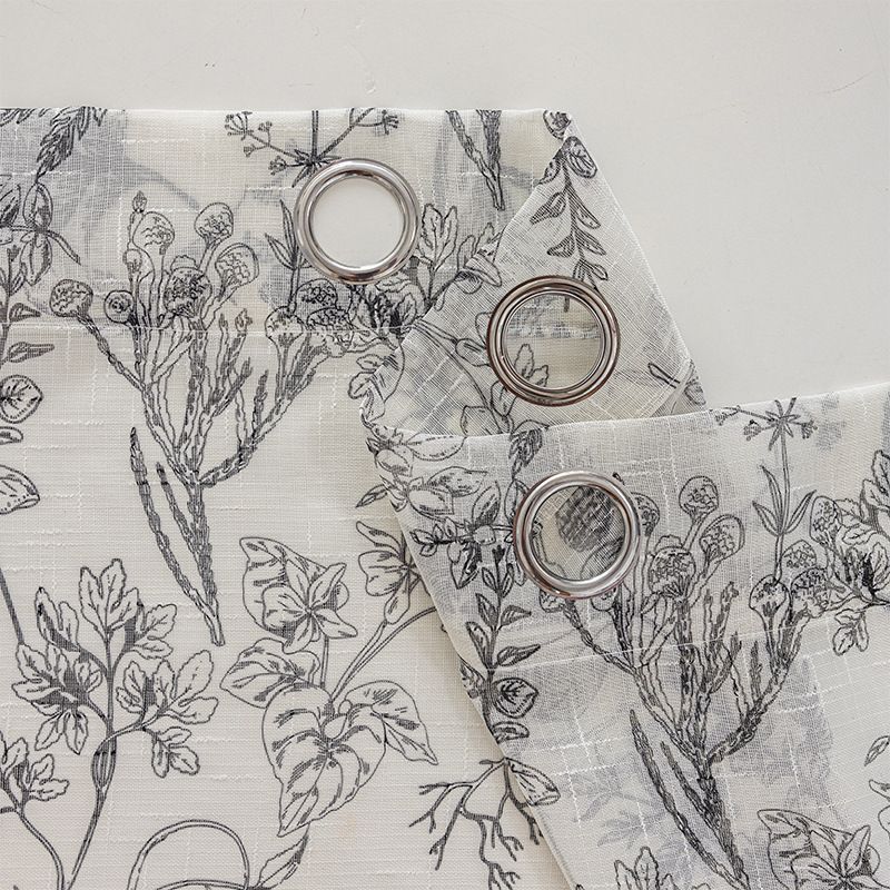 36 inch draped kitchen curtains, semi transparent short coffee shop curtains
，Curtains Botanic Print Small Window Curtains