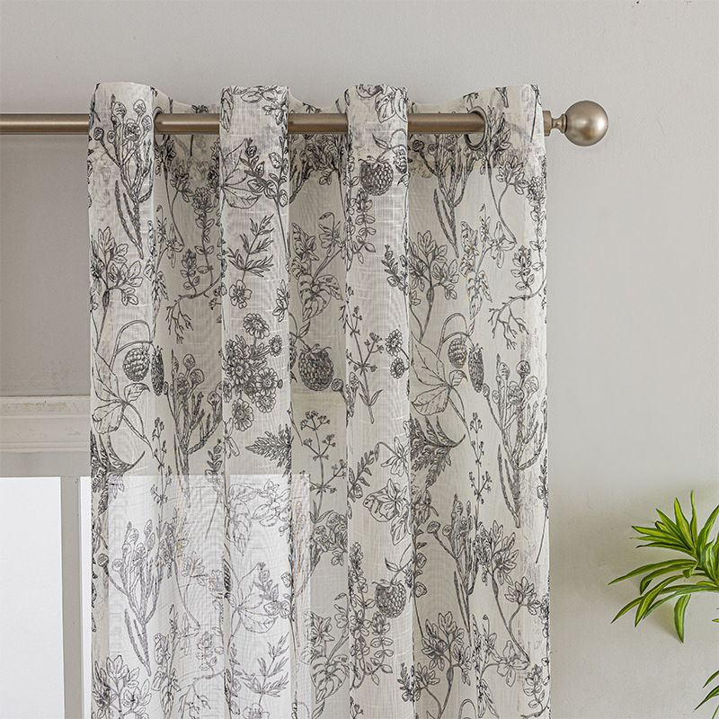 36 inch draped kitchen curtains, semi transparent short coffee shop curtains
，Curtains Botanic Print Small Window Curtains