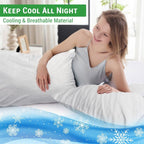 Bamo Cotton Waterproof Pillow Protector, Breathable Pillow Cover, Cooling Pillow Case Protector with Zipper, Super Soft Pillow Case Cover with Zipper (2 s, Queen 20"x30", White)