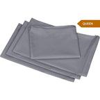 Waterproof Pillow Protector Zippered (4 ) Queen Grey – Bed Bug Proof Pillow Encasement 20 x 28 Inches